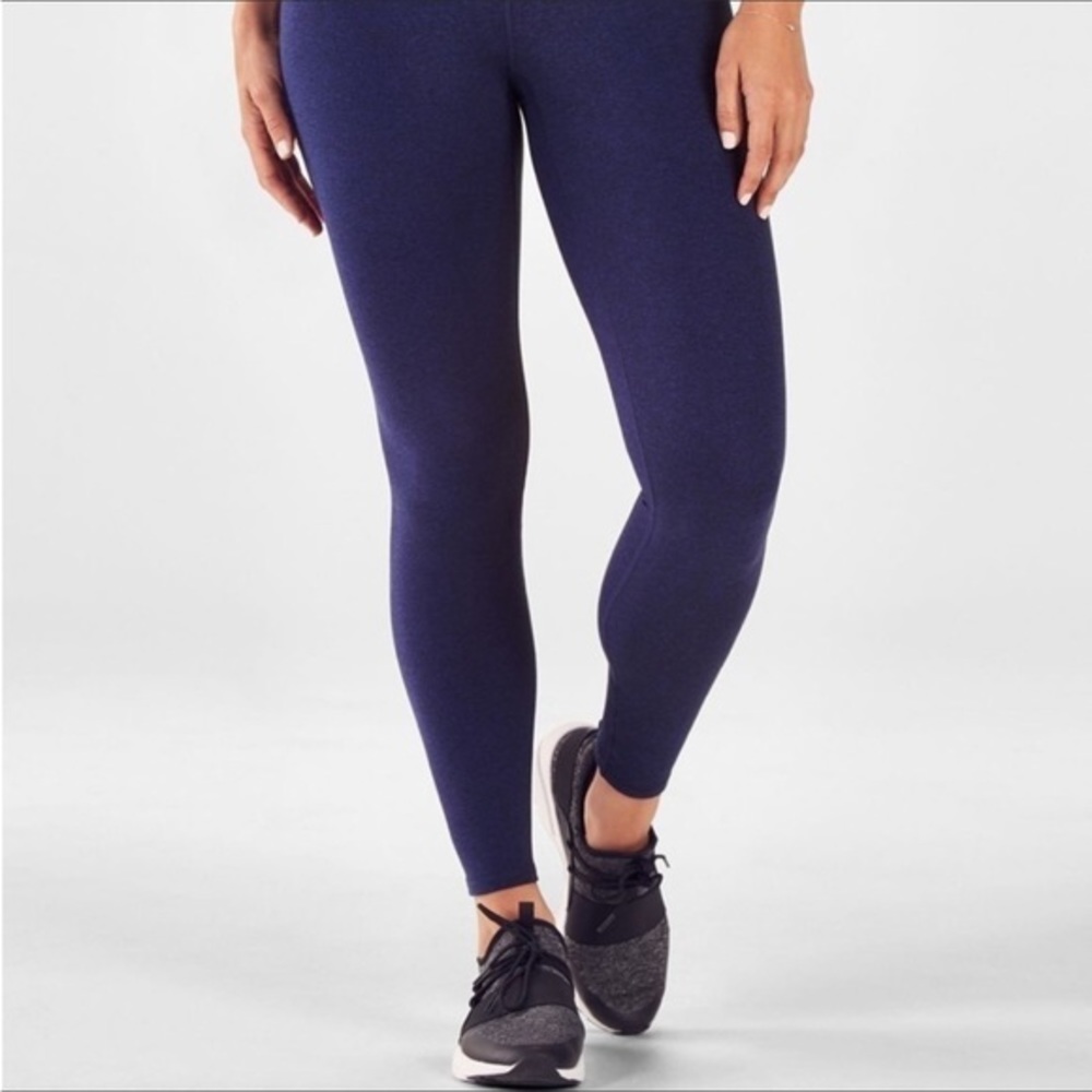 𝅺LIKE NEW High-Waisted Spacedye Knit 7/8 | Iris Heather | Powerhold | Tummy Tuck